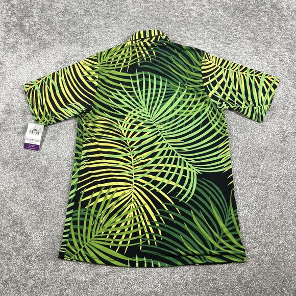 Ioi Iolani Hawaiian Polo Shirt Mens Extra Small Palm Stretch Made in Hawaii - Picture 7 of 10